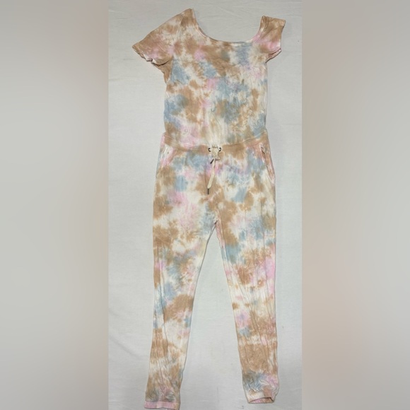 n:philanthropy Off The Shoulder Jumpsuit in Pastel Hues